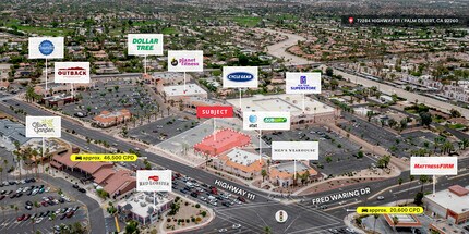 72284 Highway 111, Palm Desert, CA - AERIAL map view - Image1