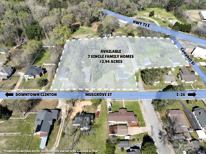527 Musgrove St, Clinton, SC for sale - Aerial - Image 1 of 10