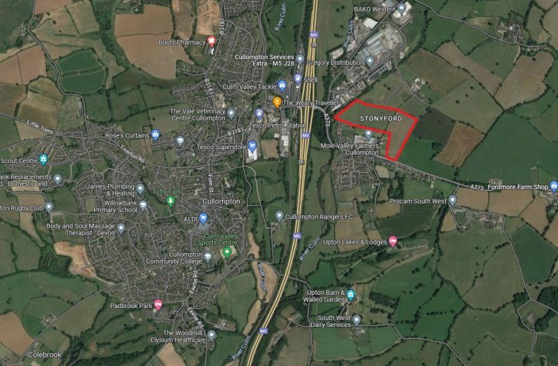 Honiton Road, Cullompton for sale - Aerial - Image 2 of 2