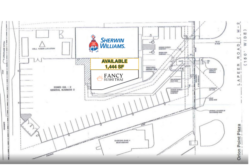 1150-1166 S Lapeer Rd, Lake Orion, MI for lease - Site Plan - Image 3 of 3