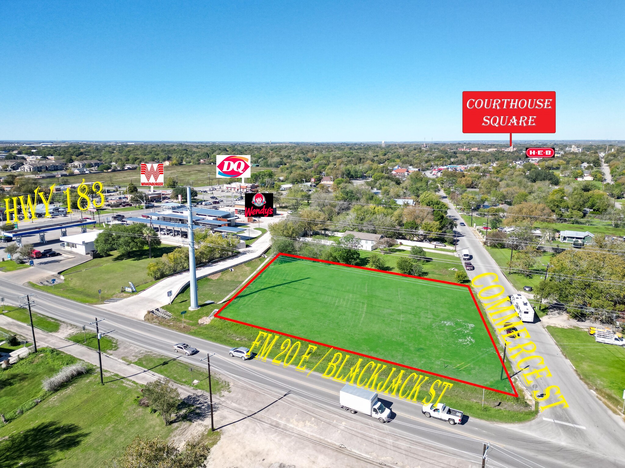 TBD S Commerce St, Lockhart, TX for sale Aerial- Image 1 of 13