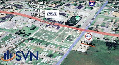 315 W Davis Ave, Weatherford, OK - AERIAL  map view