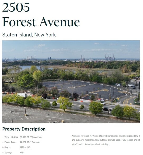 2505 Forest Ave, Staten Island, NY for lease - Aerial - Image 3 of 16