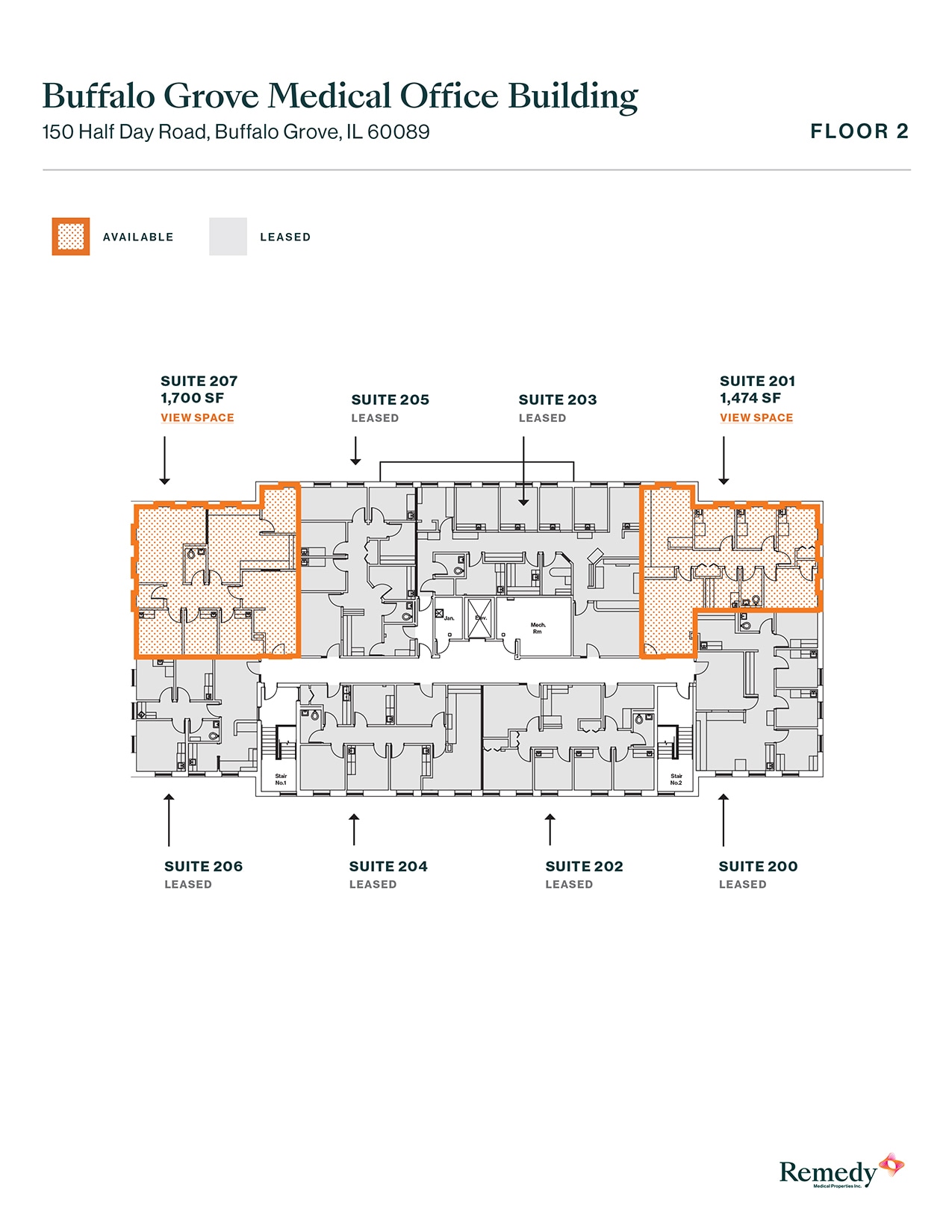 150 W Half Day Rd, Buffalo Grove, IL for lease Floor Plan- Image 1 of 3