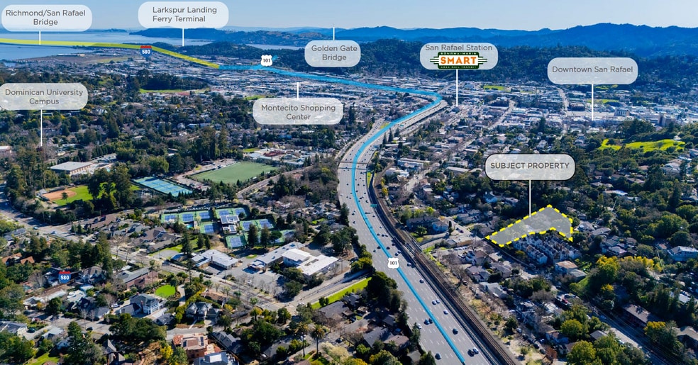 1485-1495 Lincoln Ave, San Rafael, CA for sale - Aerial - Image 2 of 9