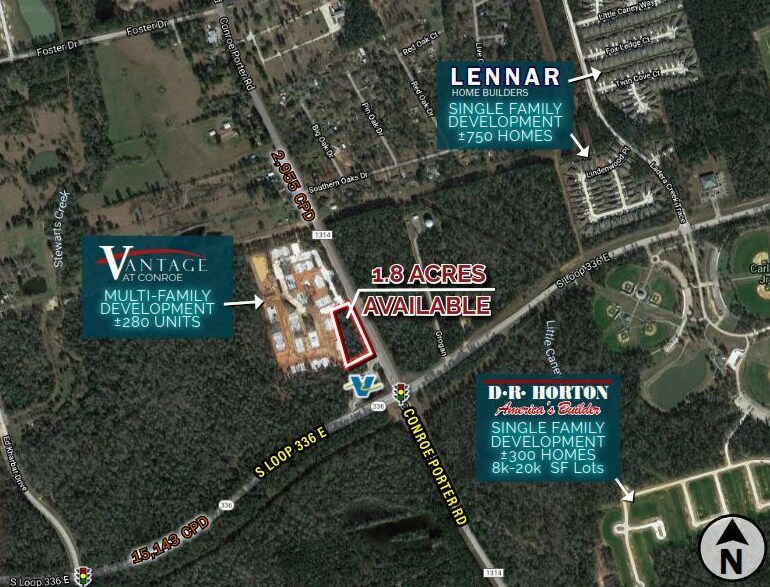 2086 Porter Rd, Conroe, TX for sale Aerial- Image 1 of 1