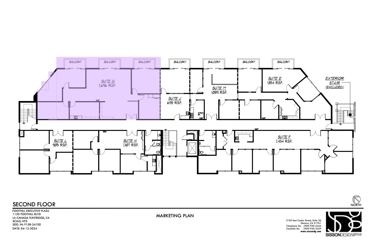 1150 Foothill Blvd, La Cañada Flintridge, CA for lease Typical Floor Plan- Image 1 of 1