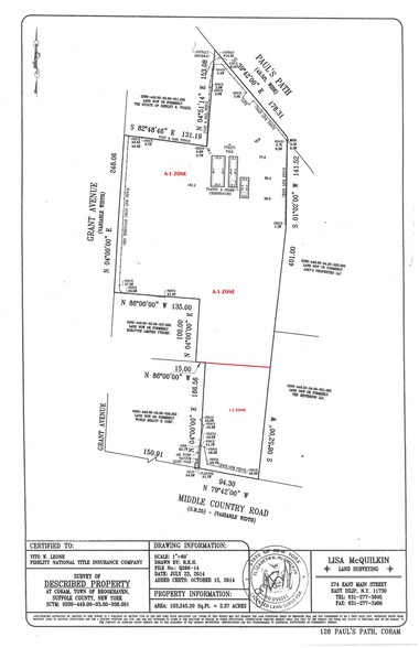 128 Pauls Path, Coram, NY for sale - Site Plan - Image 2 of 2