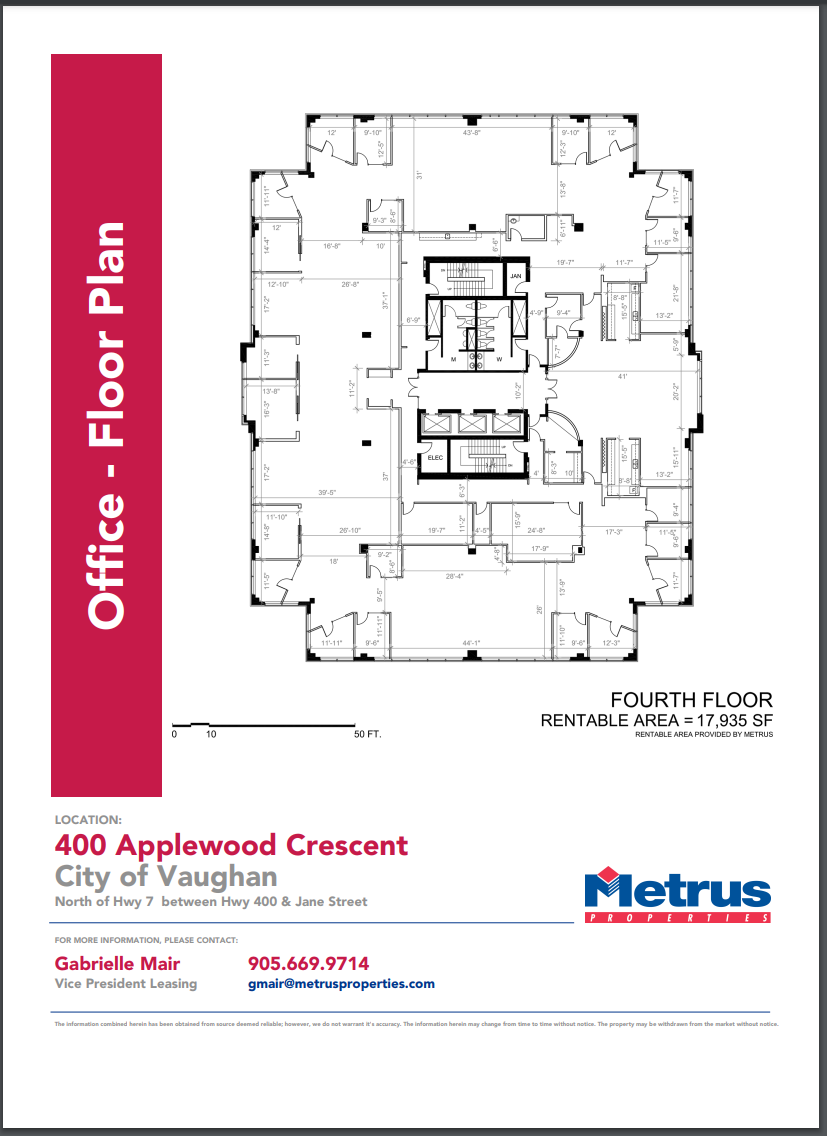 400 Applewood Cres, Vaughan, ON for lease Floor Plan- Image 1 of 1