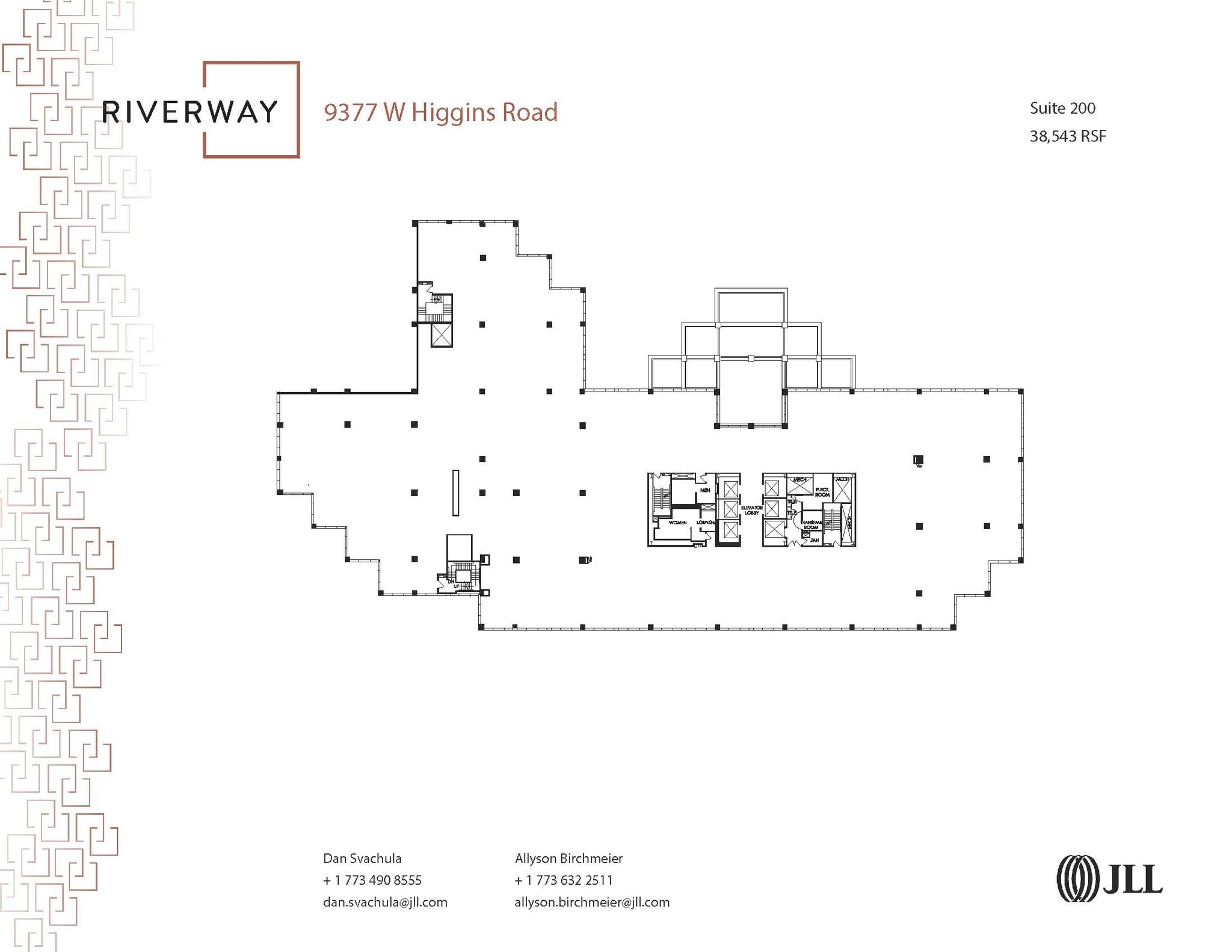 9377 W Higgins Rd, Rosemont, IL for lease Floor Plan- Image 1 of 1