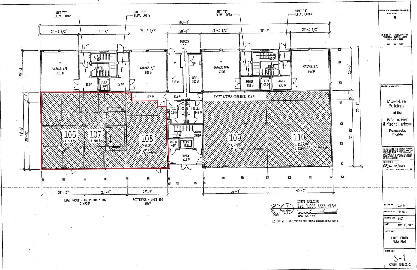 890 S Palafox St, Pensacola, FL 32502 - Unit 106-108 -  - Floor Plan - Image 1 of 1