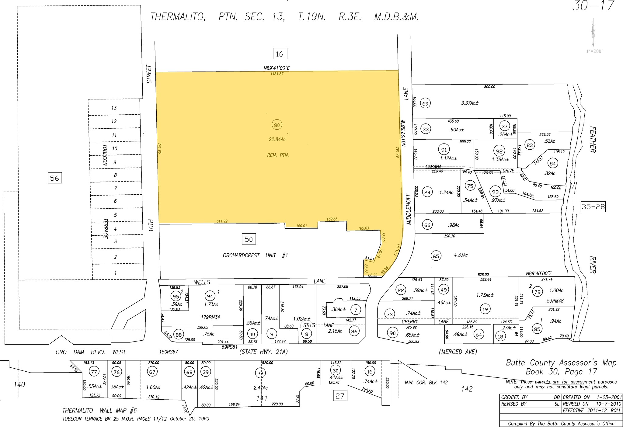 1140 10th St, Oroville, CA for sale Plat Map- Image 1 of 1