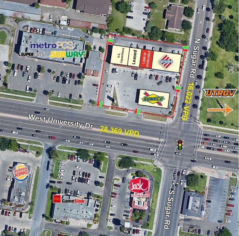 1603 W University Dr, Edinburg, TX 78539 Stripes + Annex