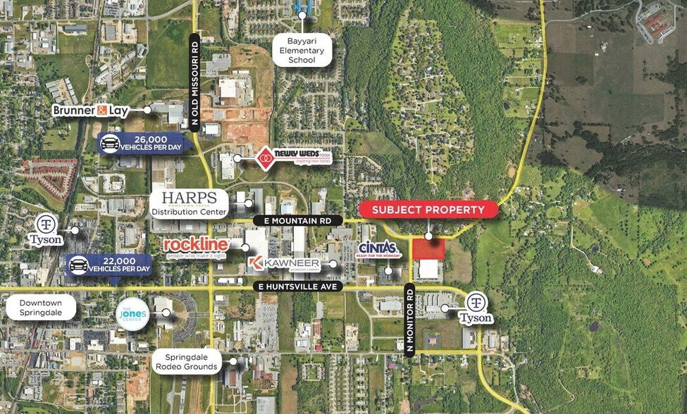 Monitor Rd, Springdale, AR for sale - Aerial - Image 2 of 2
