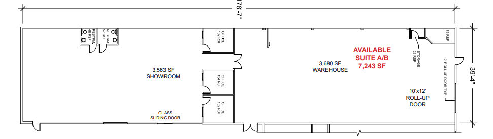 3054-3068 Sunrise Blvd, Rancho Cordova, CA for lease Floor Plan- Image 1 of 1