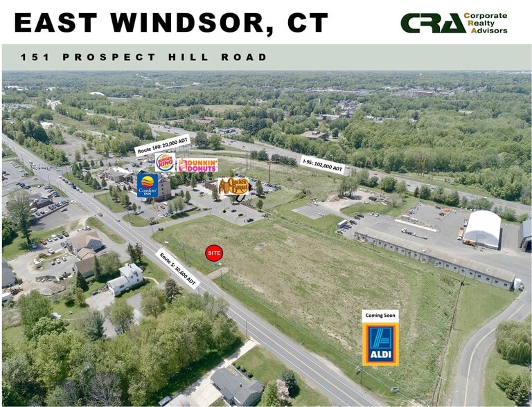 151 Prospect Hill Rd, East Windsor, CT for lease - Aerial - Image 1 of 4
