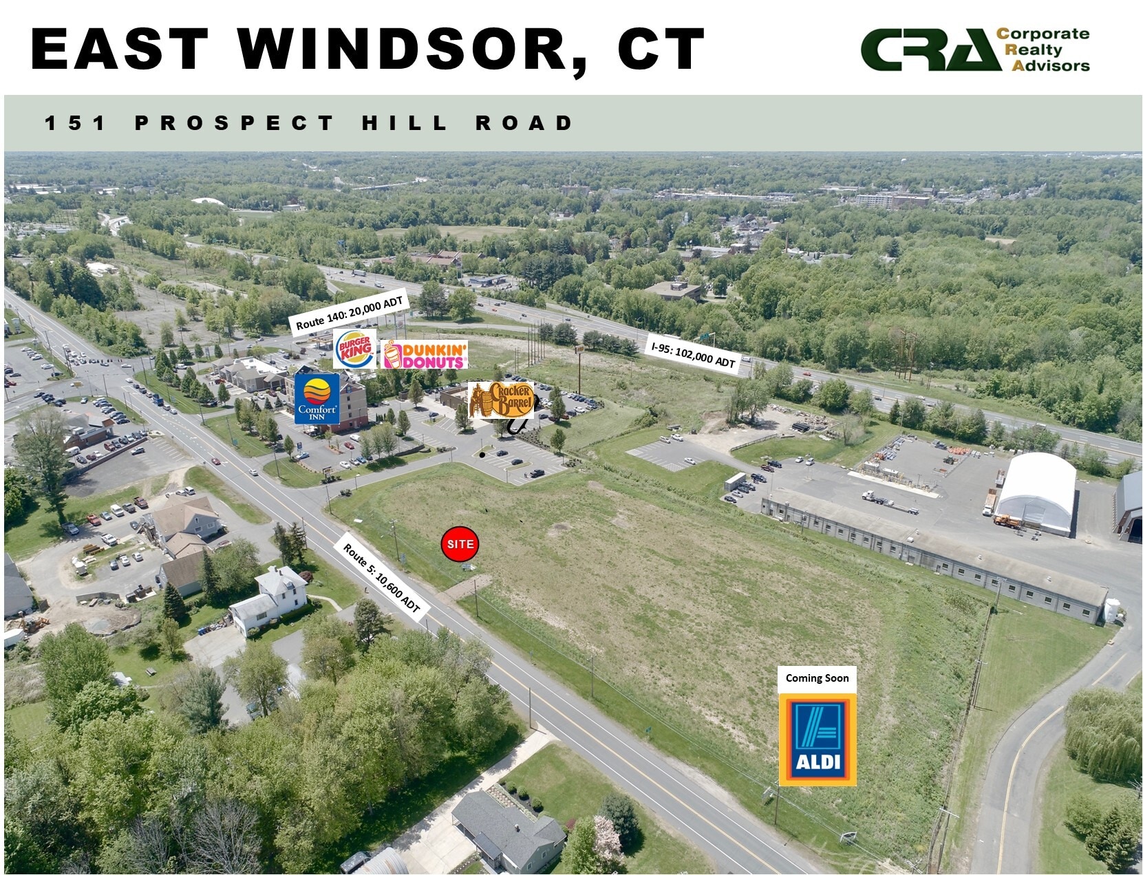 151 Prospect Hill Rd, East Windsor, CT for lease Aerial- Image 1 of 5