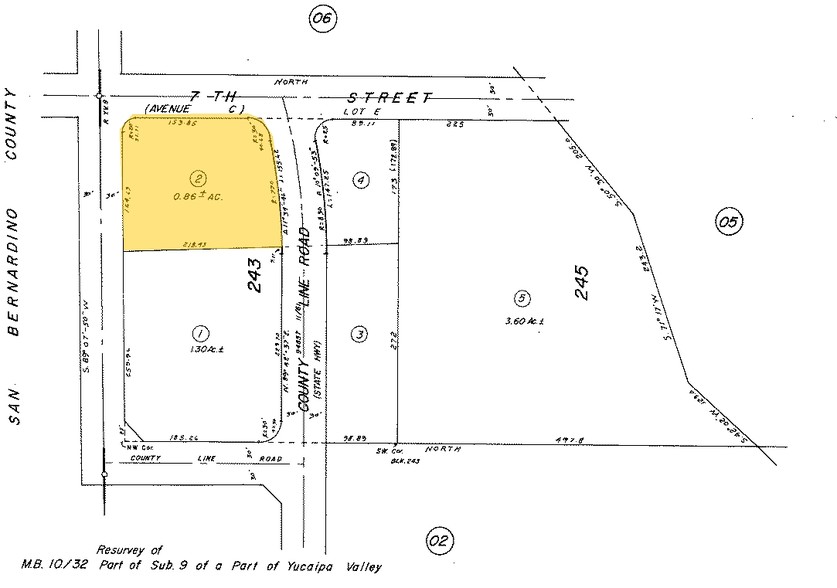 742 W County Line Rd, Calimesa, CA for lease - Plat Map - Image 3 of 4