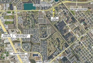 SWC HWY 96 @ HWY 3, League City, TX - aerial  map view