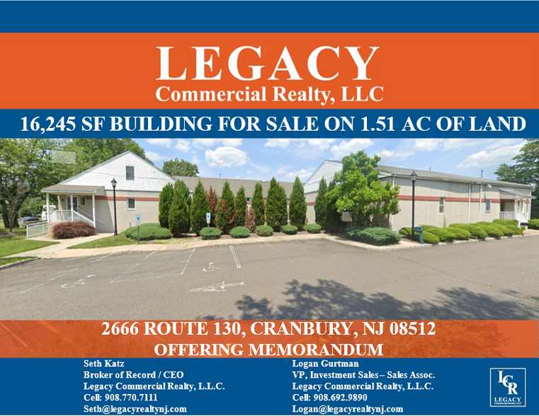 2666 US Highway 130, Cranbury, NJ 08512 Industrial for Sale