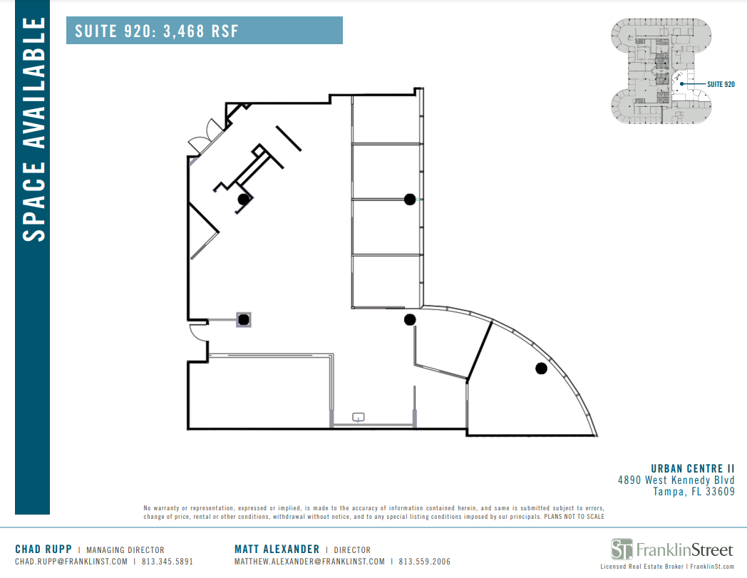 4830 W Kennedy Blvd, Tampa, FL for lease Typical Floor Plan- Image 1 of 1