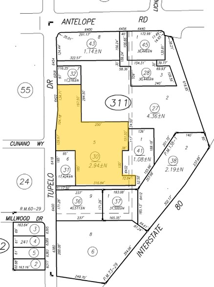 6422 Tupelo Dr, Citrus Heights, CA for lease - Plat Map - Image 2 of 19