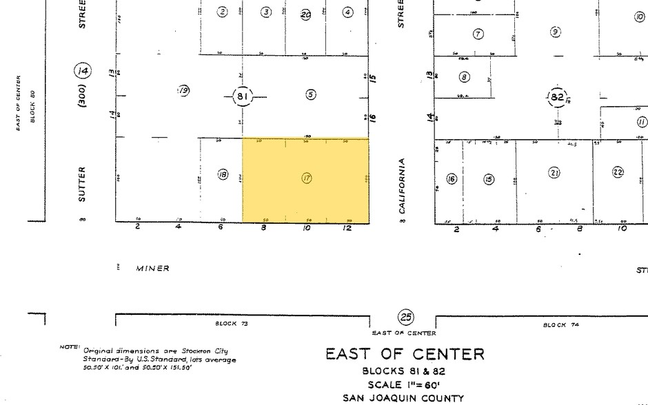 437 E Miner Ave, Stockton, CA for sale - Plat Map - Image 3 of 3