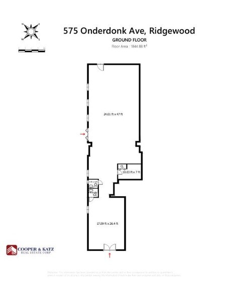 575 Onderdonk Ave, Ridgewood, NY for sale - Floor Plan - Image 1 of 1