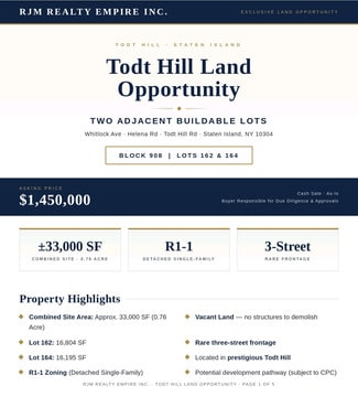More details for 162 Whitlock Avenue, Staten Island, NY - Land for Sale