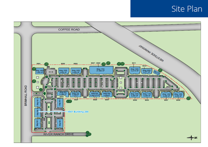 8327 Brimhall Rd, Bakersfield, CA for lease - Site Plan - Image 2 of 3