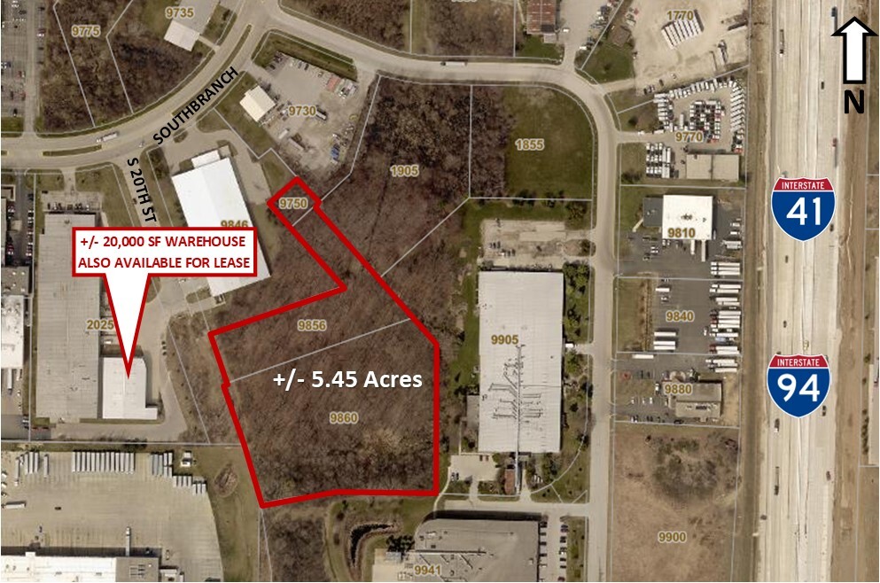 9860 20th St, Oak Creek, WI for sale Plat Map- Image 1 of 3