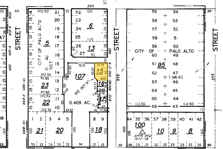 442-444 Ramona St, Palo Alto, CA for lease - Plat Map - Image 2 of 3