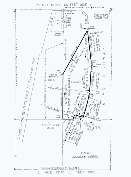 32 Mile Rd, Washington, MI for sale - Plat Map - Image 2 of 4