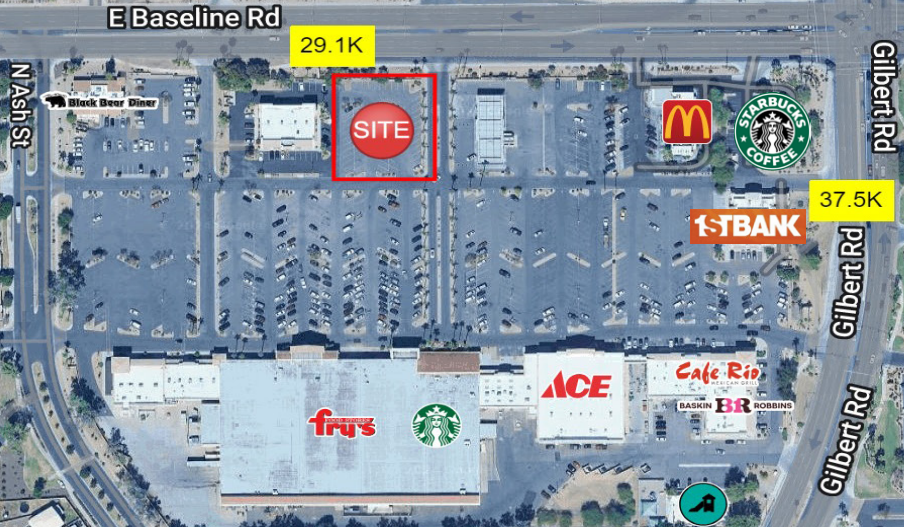 1845 E Baseline Rd, Gilbert, AZ for lease - Aerial - Image 1 of 1