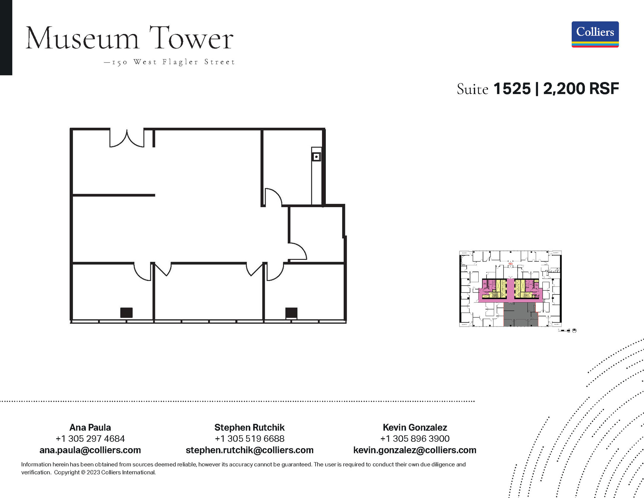 150 W Flagler St, Miami, FL for lease Floor Plan- Image 1 of 1