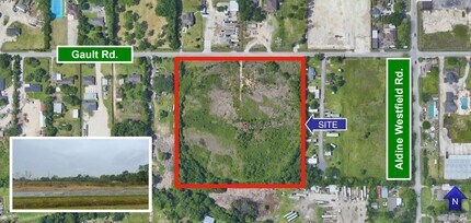 1826 Gault Rd, Houston, TX - AERIAL  map view