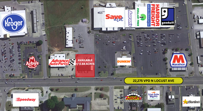 1610 N Locust Ave, Lawrenceburg, TN - aerial  map view