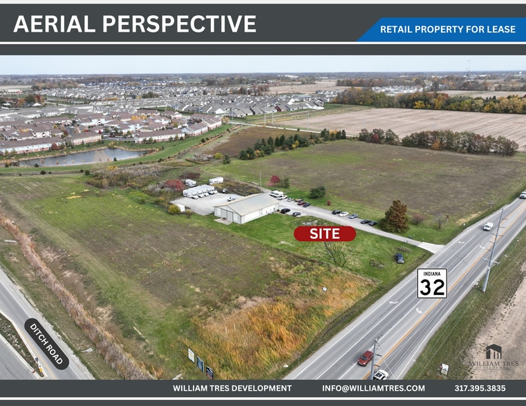 SR 32 and Ditch Road, Westfield, IN for lease - Aerial - Image 3 of 7