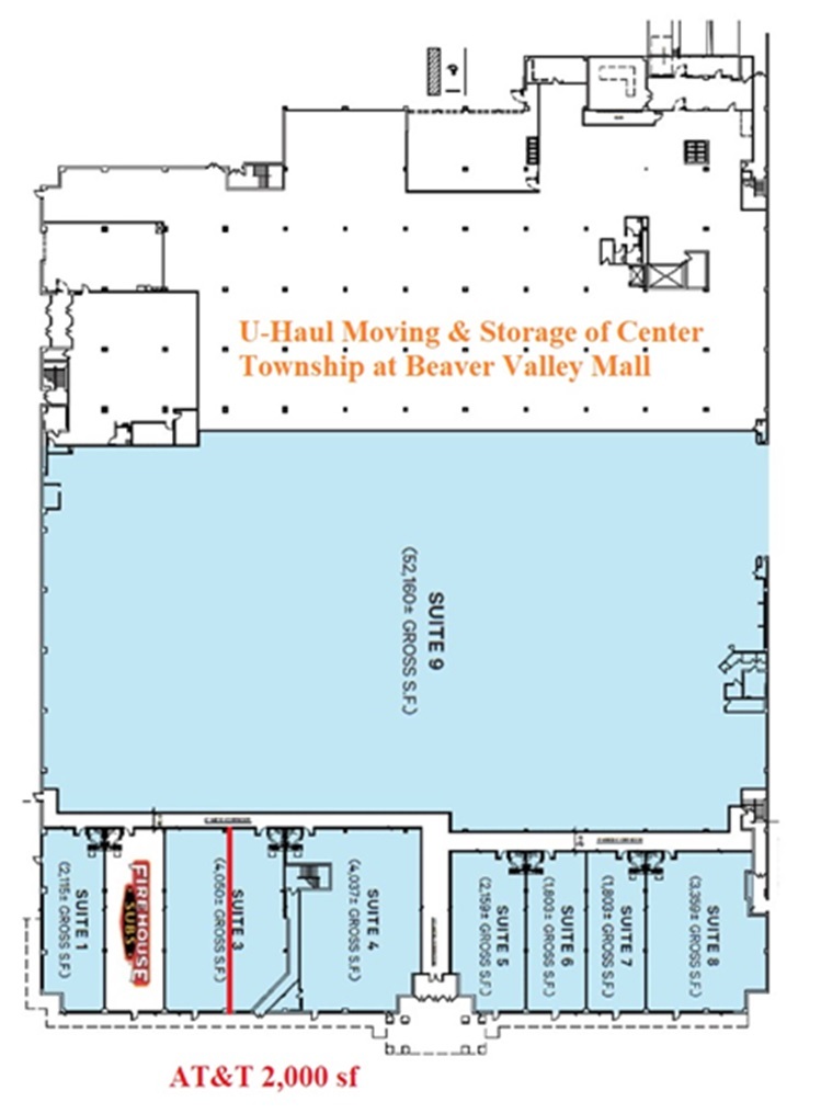 100 Beaver Valley Mall Blvd, Monaca, PA for lease Floor Plan- Image 1 of 1