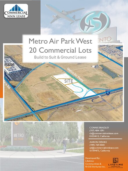 Metro Air Parkway at I-5 Pky, Sacramento, CA for lease - Aerial - Image 1 of 7