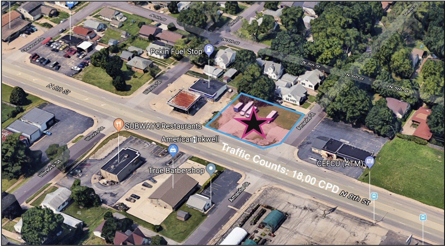 1311 N 8TH St, Pekin, IL for sale Aerial- Image 1 of 1