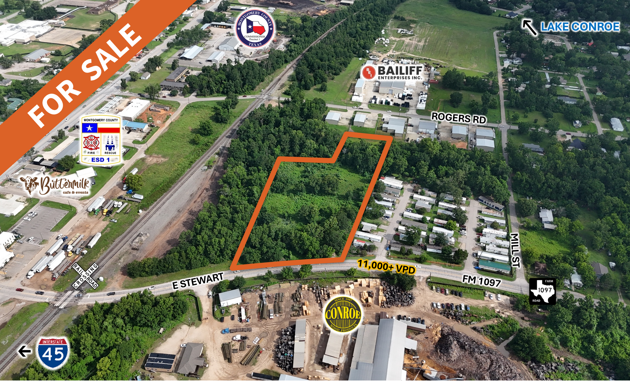 301 FM 1097, Willis, TX for sale Aerial- Image 1 of 5