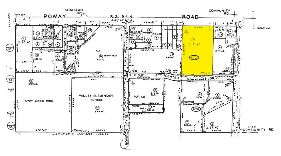 13301-13339 Poway Rd, Poway, CA for lease - Plat Map - Image 2 of 9