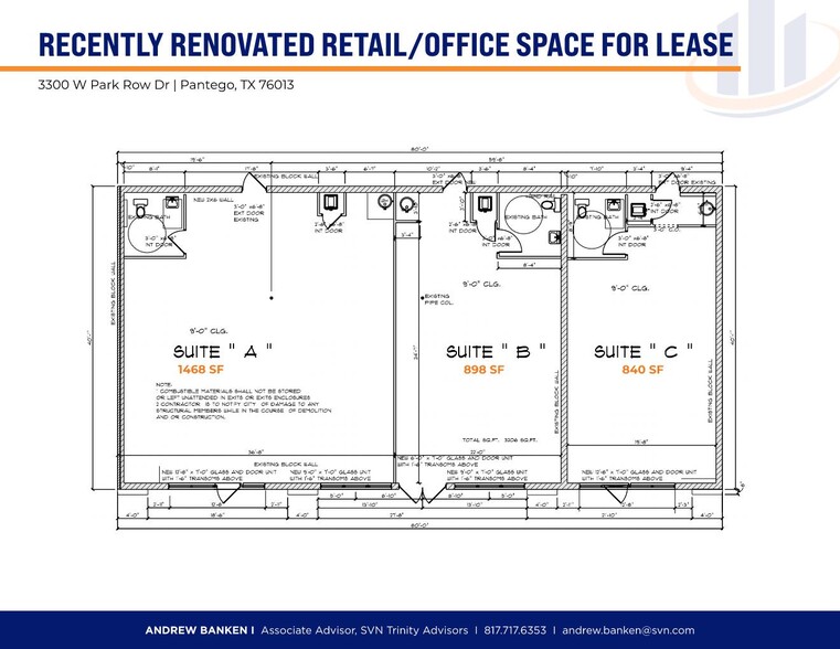 3300 W Park Row, Arlington, TX for lease - Floor Plan - Image 2 of 4