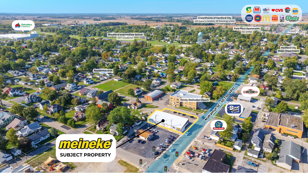 219 N Walnut St, Hartford City, IN for sale - Aerial - Image 2 of 4