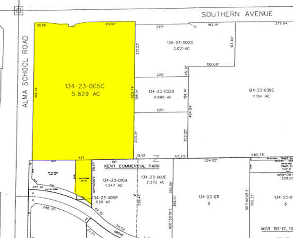 1201 S Alma School Rd, Mesa, AZ for lease - Plat Map - Image 2 of 11