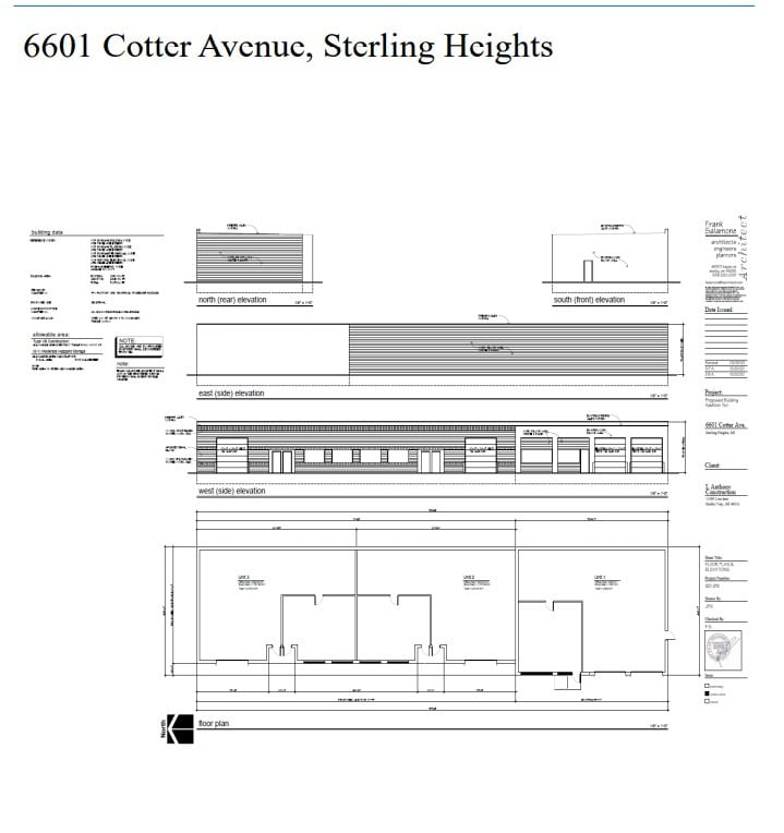 6601 Cotter Ave, Sterling Heights, MI for lease Floor Plan- Image 1 of 1