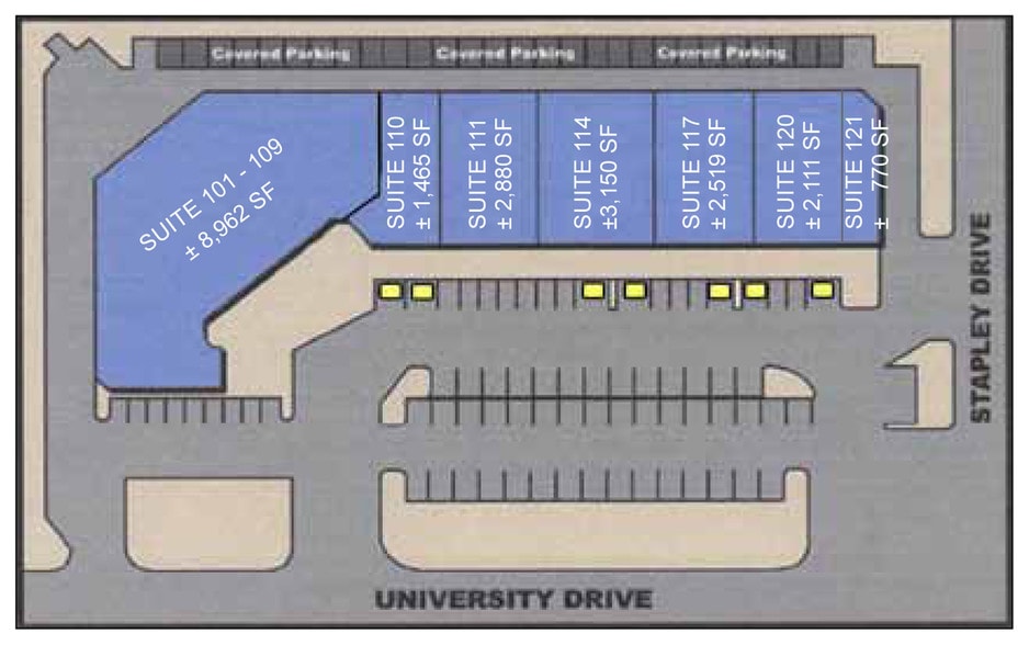 1134 E University Dr, Mesa, AZ for lease - Site Plan - Image 3 of 4