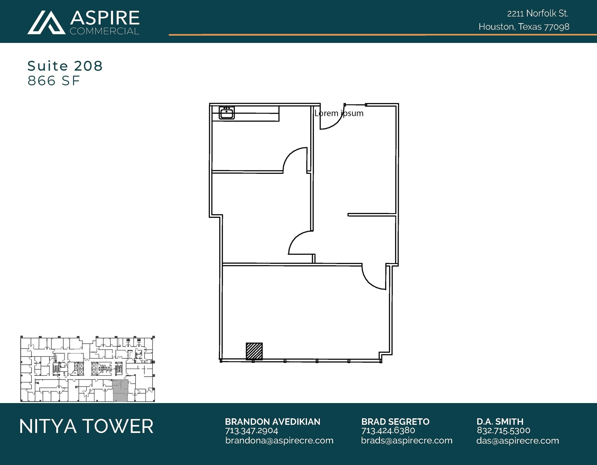 2211 Norfolk St, Houston, TX for lease Floor Plan- Image 1 of 1