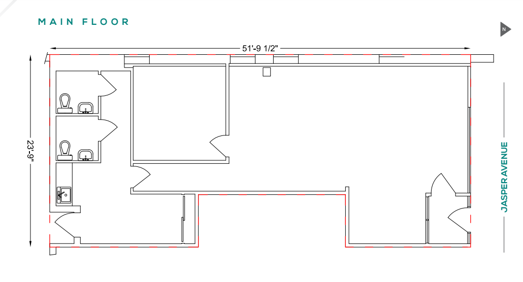 9925 Jasper Av, Edmonton, AB for lease Floor Plan- Image 1 of 1